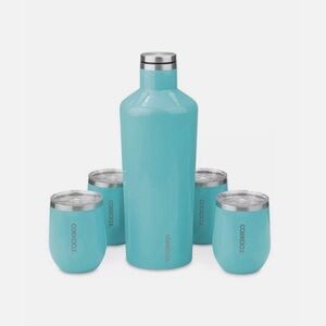 Corkcicle Turquoise Canteen and Tumbler Set NWT